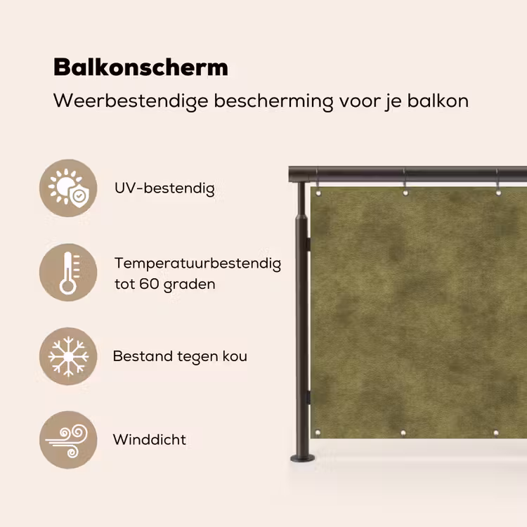 Balkonscherm - Textuur - Abstract - Groen — 3