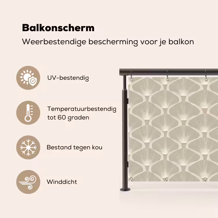 Balkonscherm - Paneel - Ginkgo - Zand — 3
