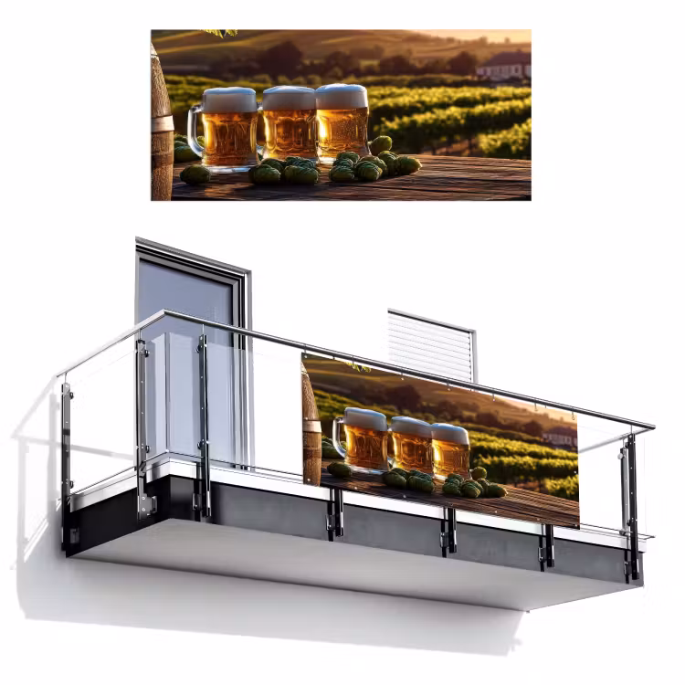 Balkonscherm - Bier - Hop - Landschap — 1