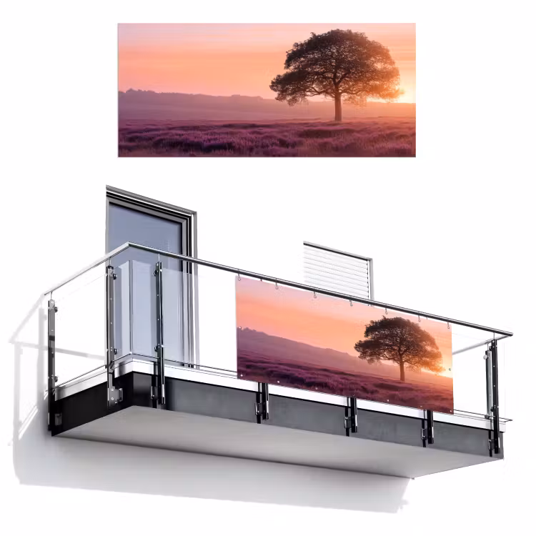 Balkonscherm - Boom - Heide - Zonsopgang — 1