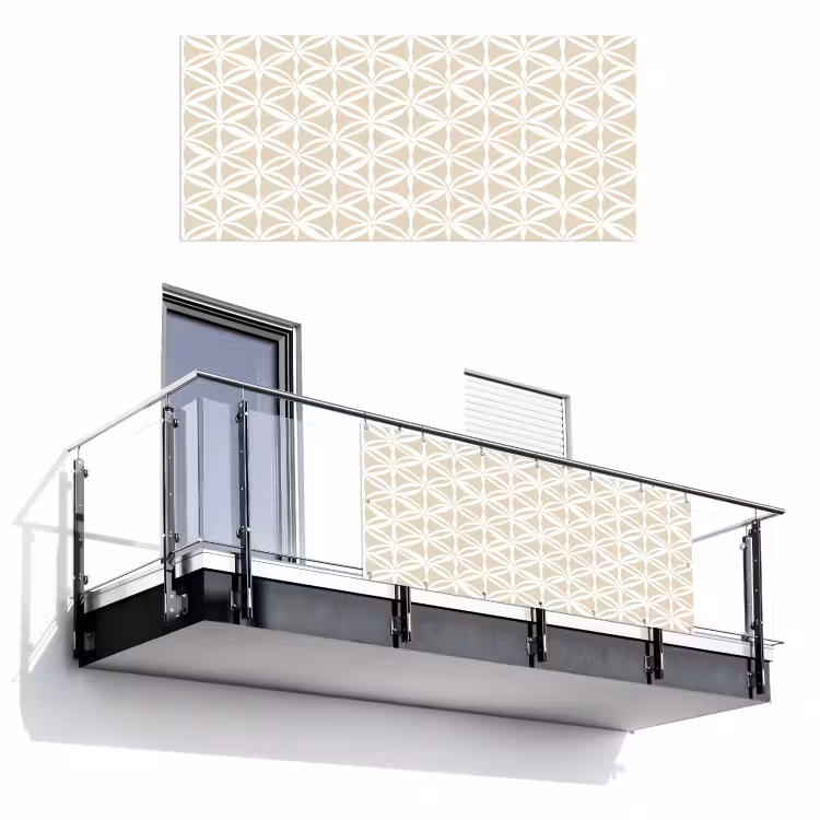 Balkonscherm - Motief - Modern - Beige — 1