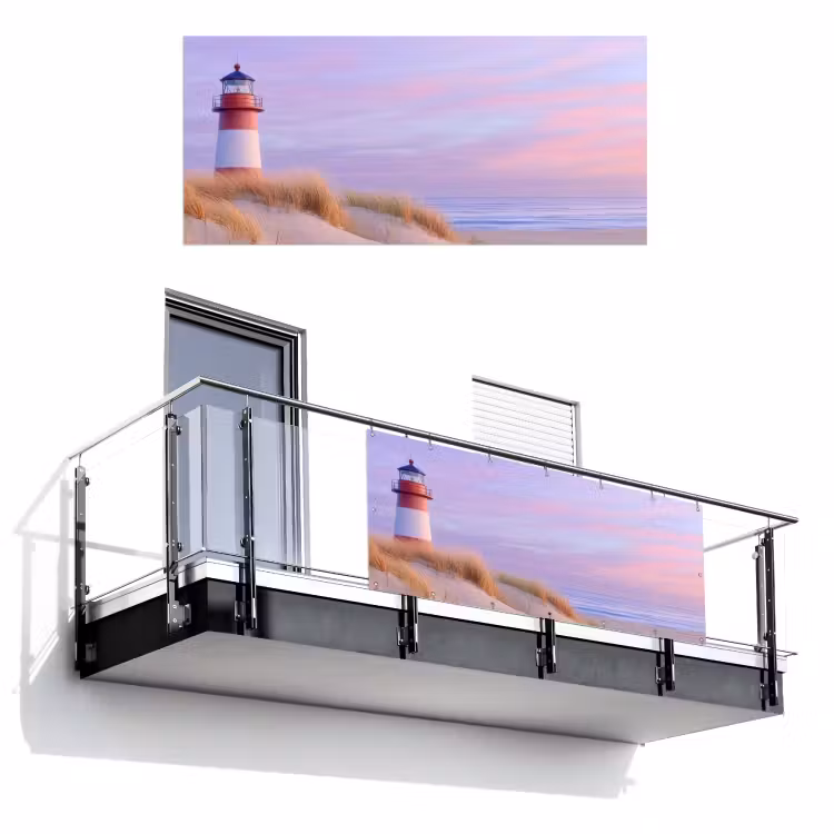 Balkonscherm - Vuurtoren - Duinen - Zonsondergang — 1