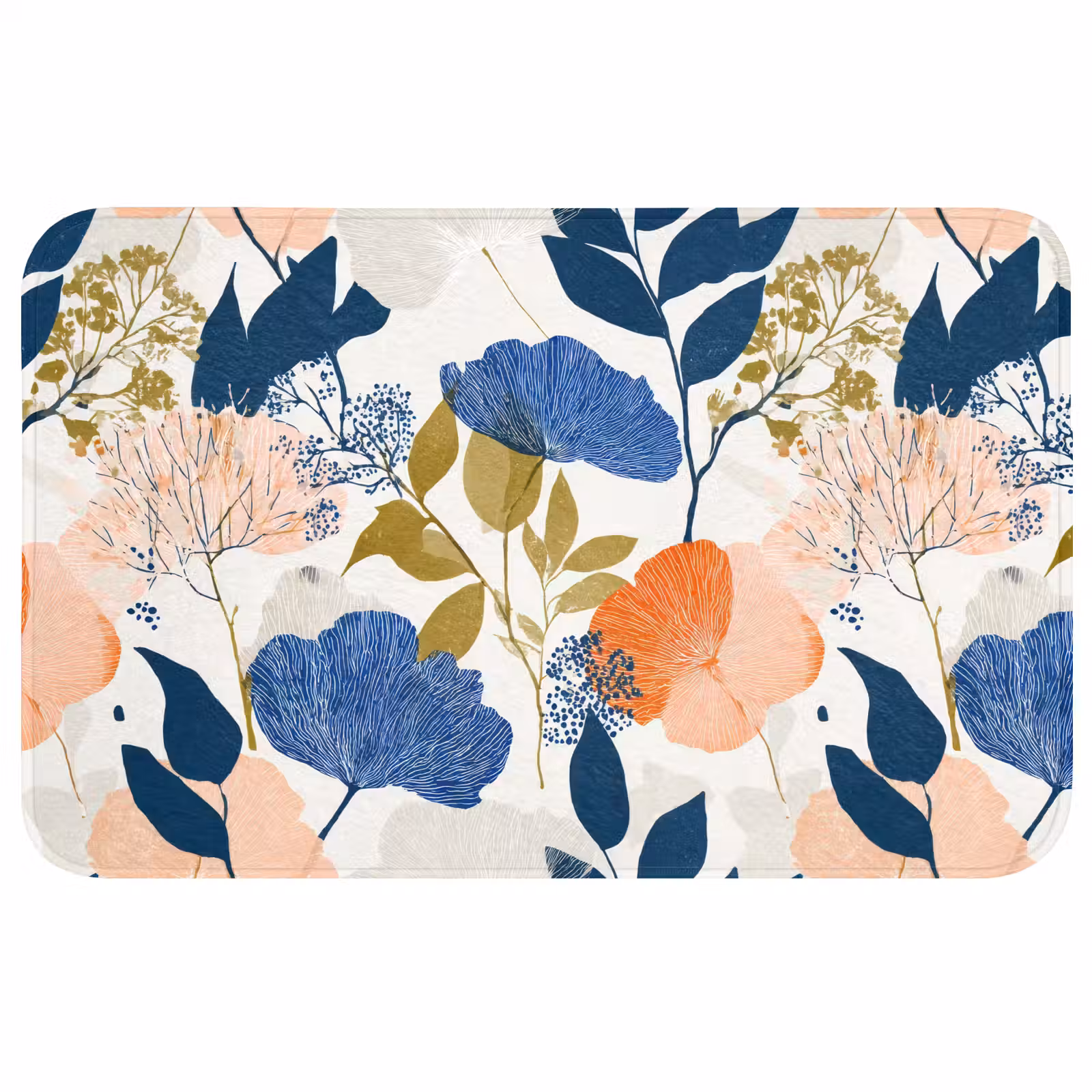 Badmat - Bloemen - Botanisch - Kleurrijk — 1