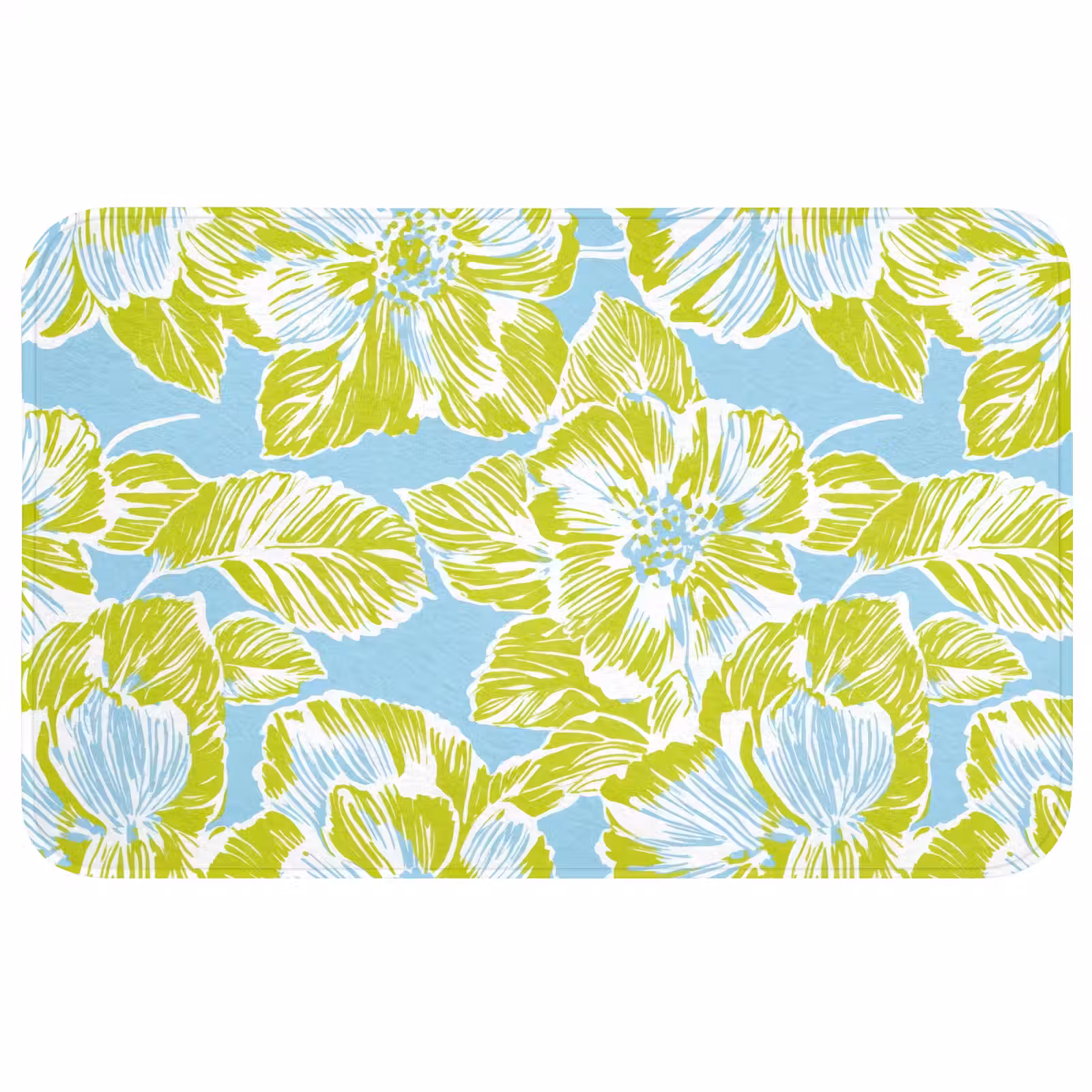 Badmat - Modern - Bloemen - Groen — 1