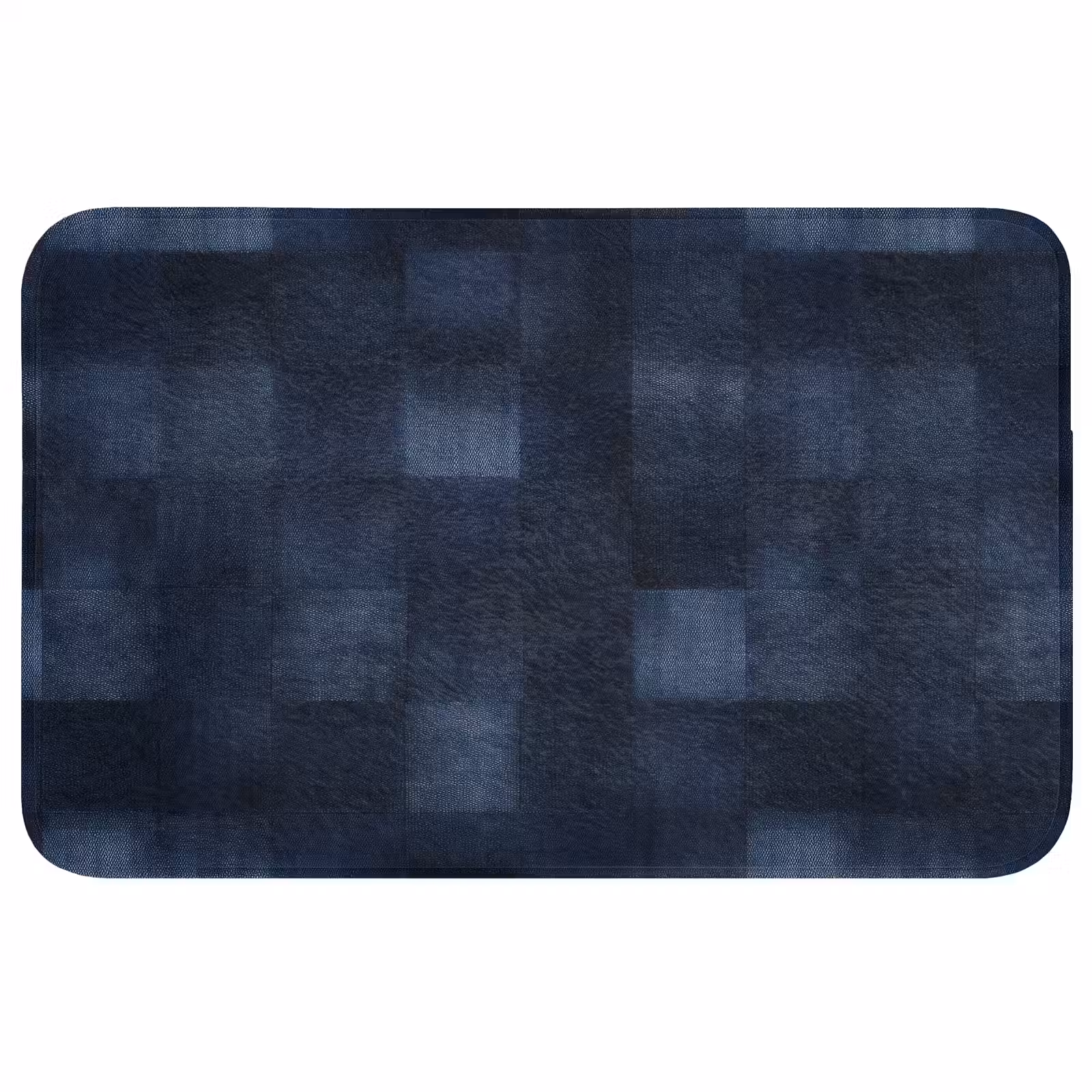 Badmat - Patroon - Ruit - Marineblauw — 1