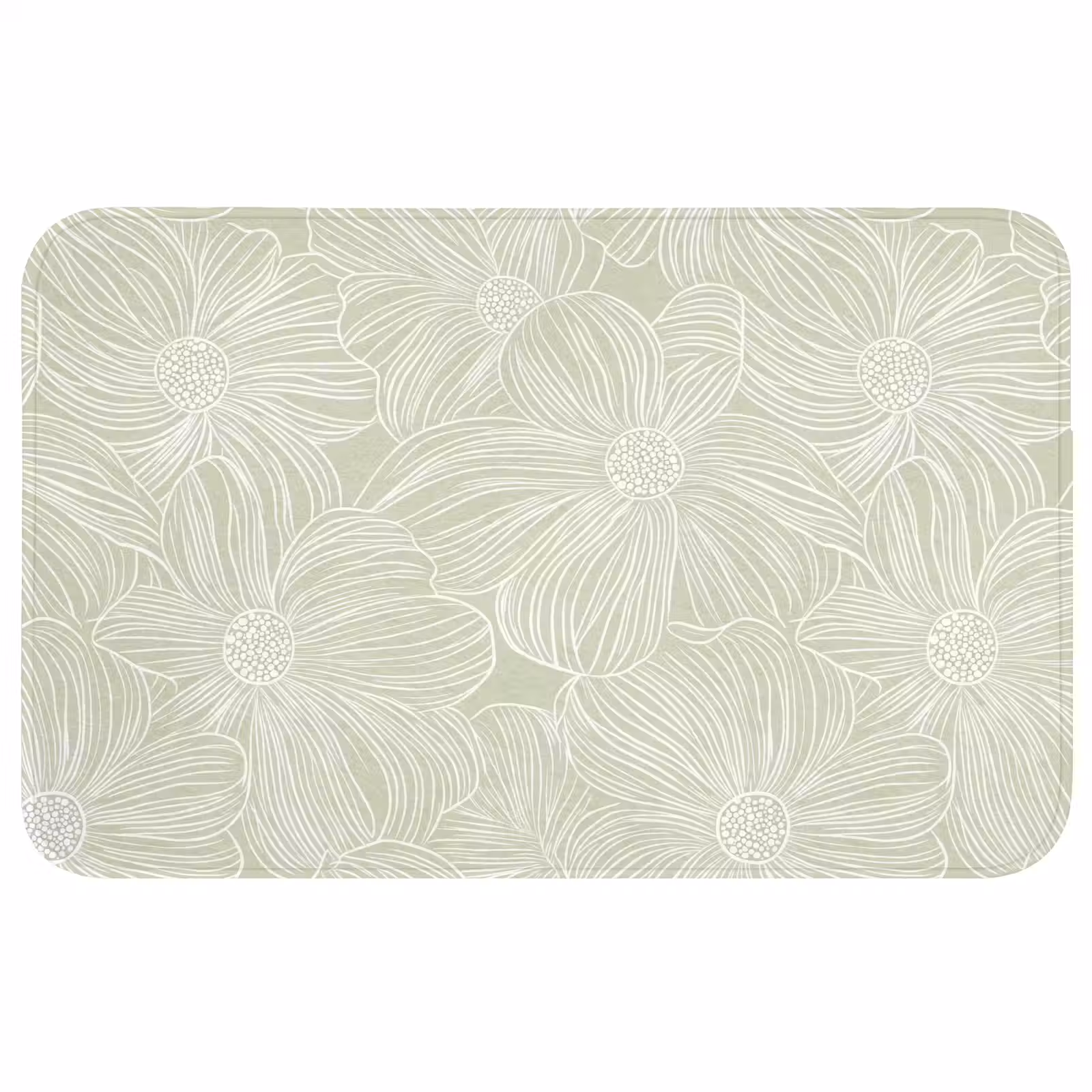 Badmat - Sereen - Bloemen - Groen — 1