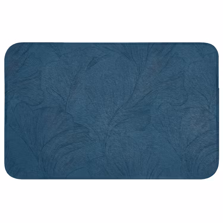Badmat - Abstract - Patroon - Donkerblauw - Elegant — 1