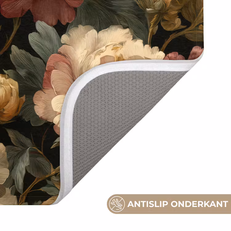 Badmat - Bloemen - Barok - Patroon - Roze - Crème — 3