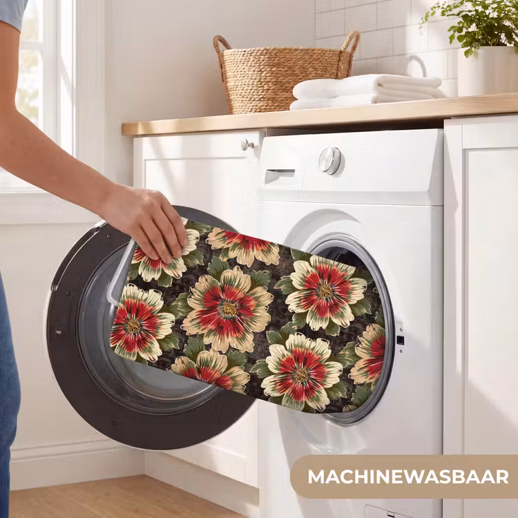 Badmat - Bloemen - Klassiek - Patroon - Rood — 7