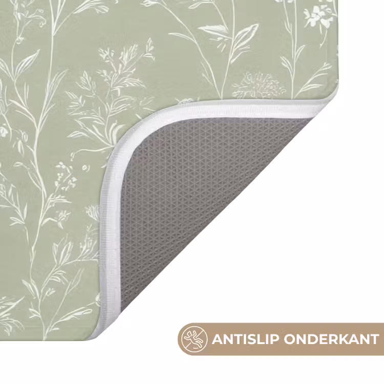 Badmat - Bloemen - Patroon - Groen — 3
