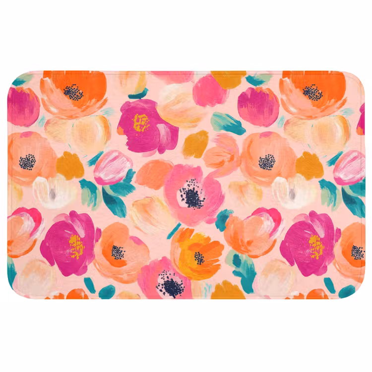 Badmat - Bloesems - Vrolijk - Kleurrijk — 1