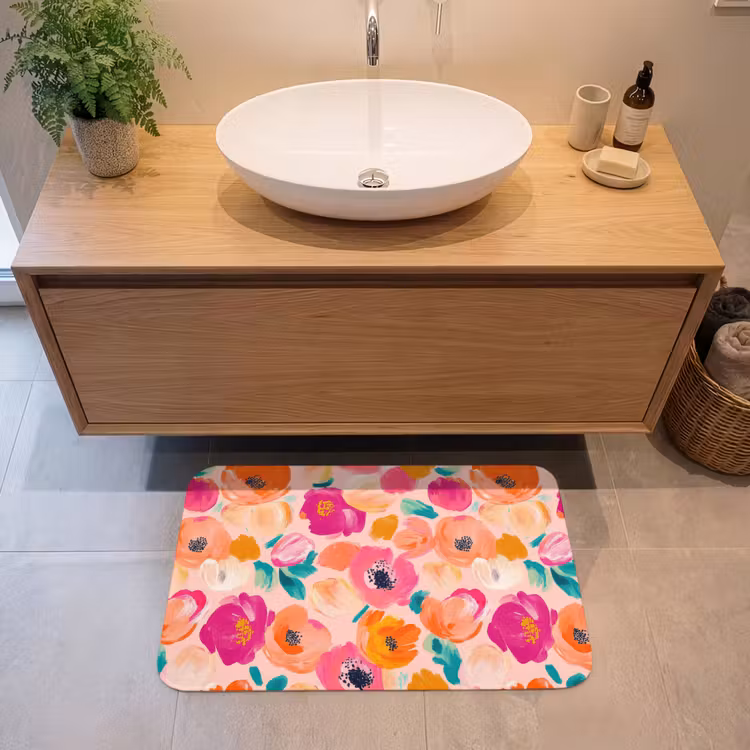 Badmat - Bloesems - Vrolijk - Kleurrijk — 2