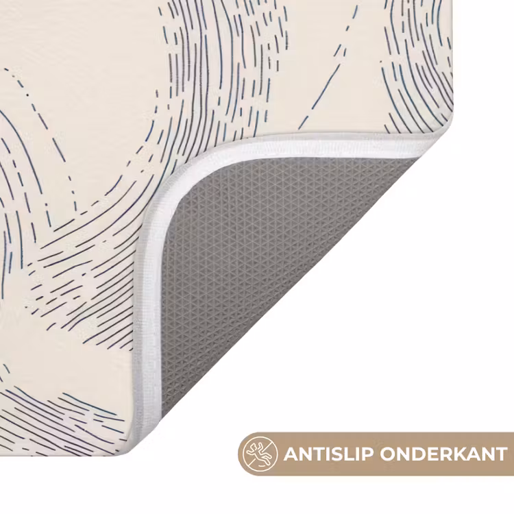 Badmat - Lijnen - Patroon - Beige - Minimalistisch — 3