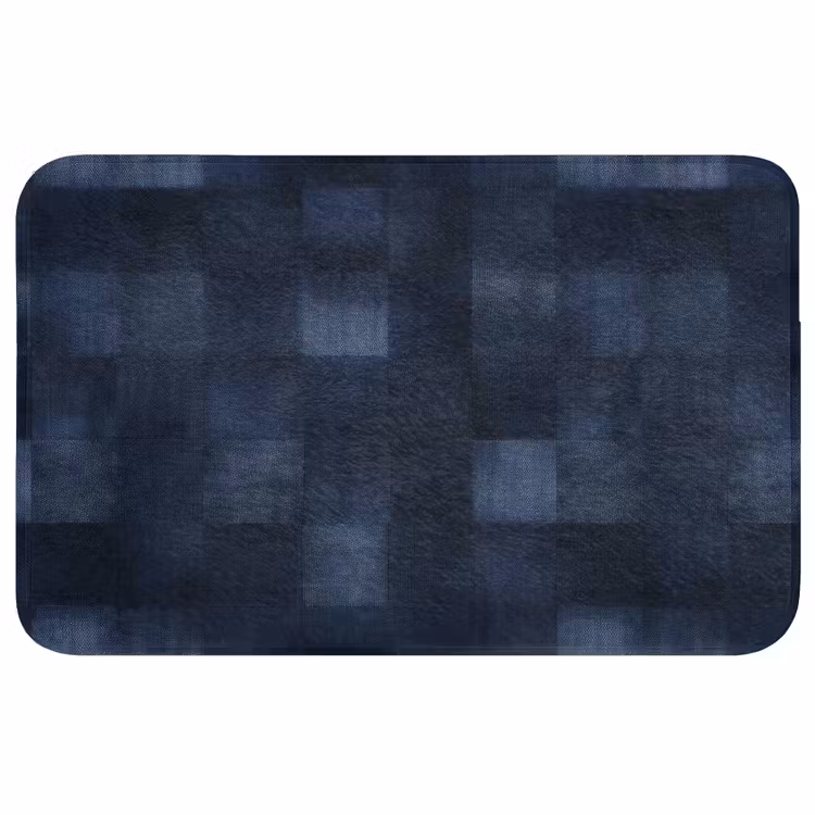 Badmat - Patroon - Ruit - Marineblauw — 1