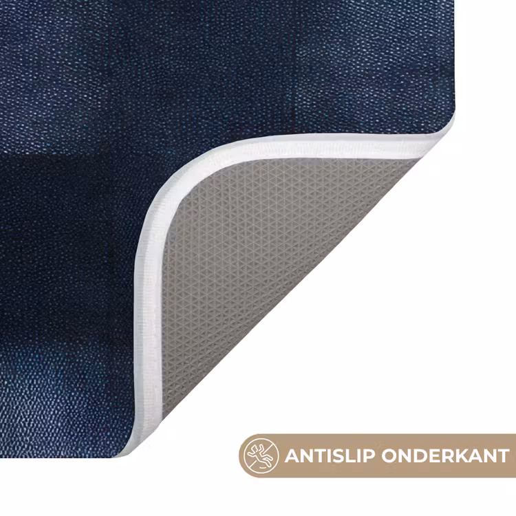 Badmat - Patroon - Ruit - Marineblauw — 3