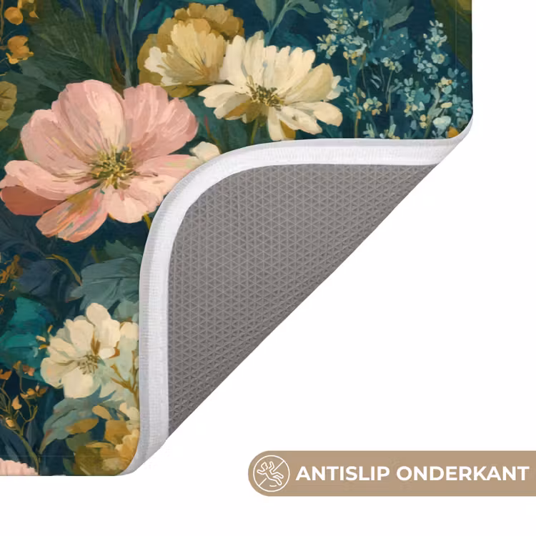 Badmat - Wilde bloemen - Botanisch - Patroon - Roze - Romantisch — 3
