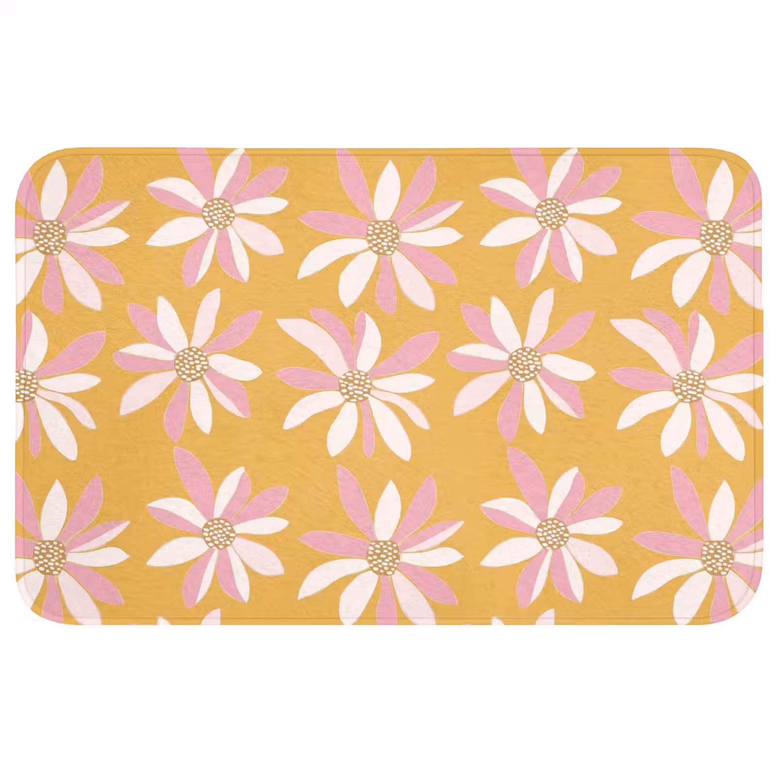 Badmat - Bloemen - Modern - Geel — 1