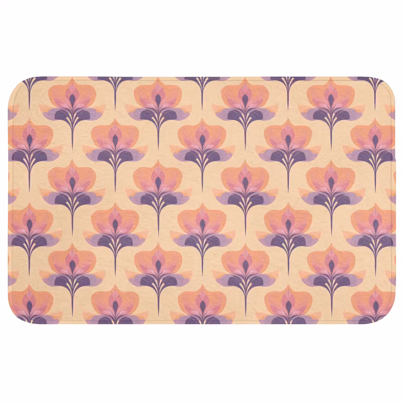 Badmat - Botanisch - Patroon - Pastel — 1