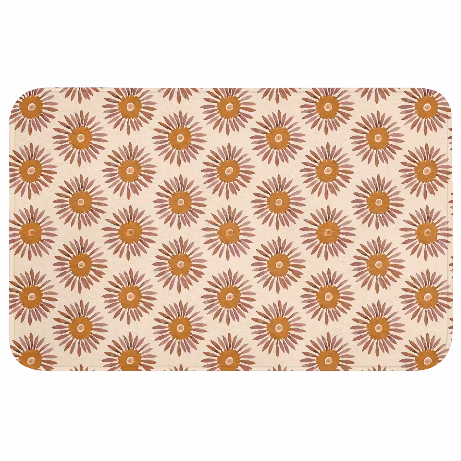 Badmat - Patroon - Retro - Bruin — 1