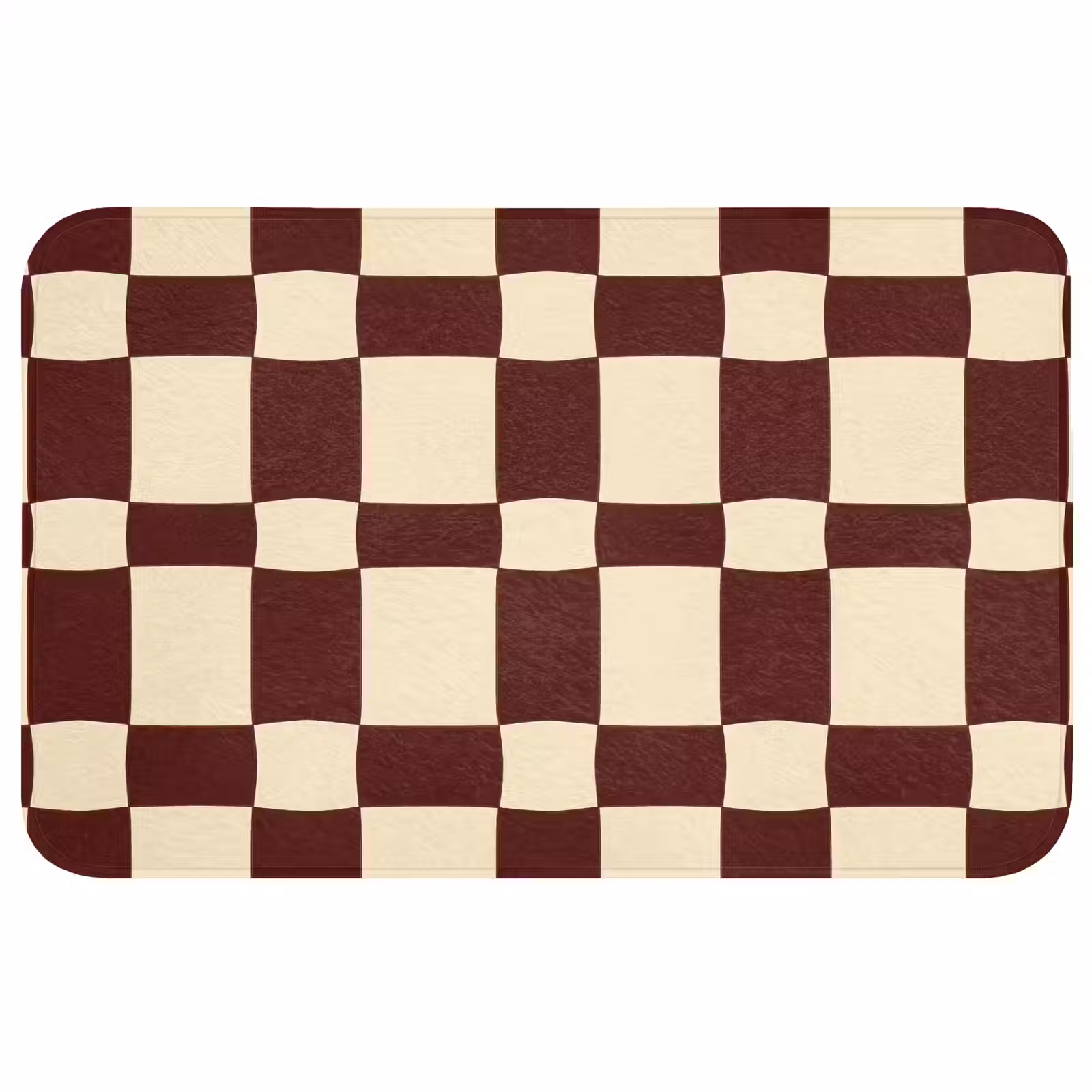 Badmat - Retro - Patroon - Bruin — 1