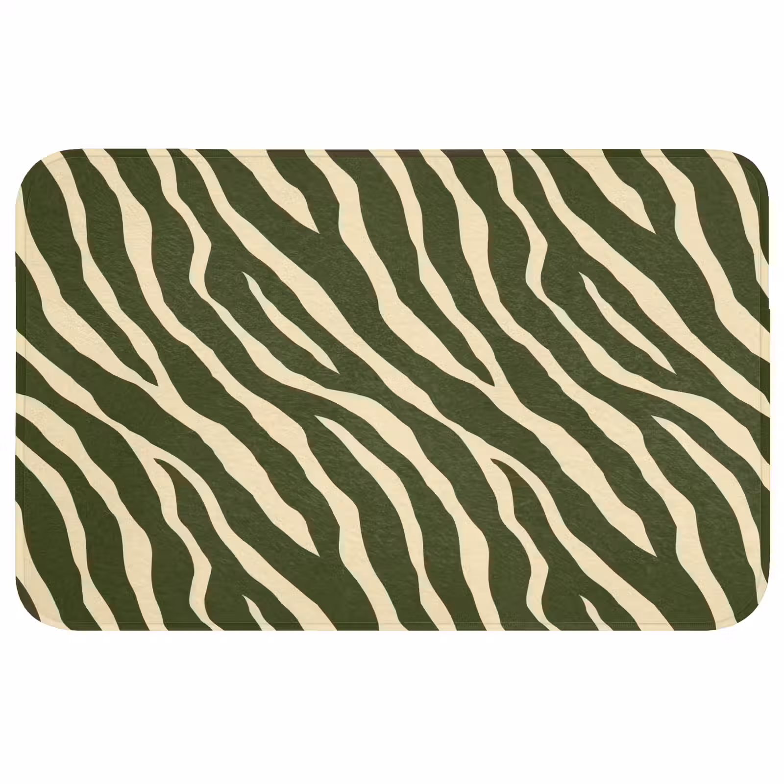 Badmat - Zebra - Patroon - Groen — 1