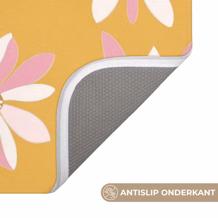 Badmat - Bloemen - Modern - Geel — 3