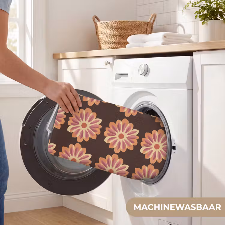 Badmat - Bloemen - Patroon - Bruin — 7