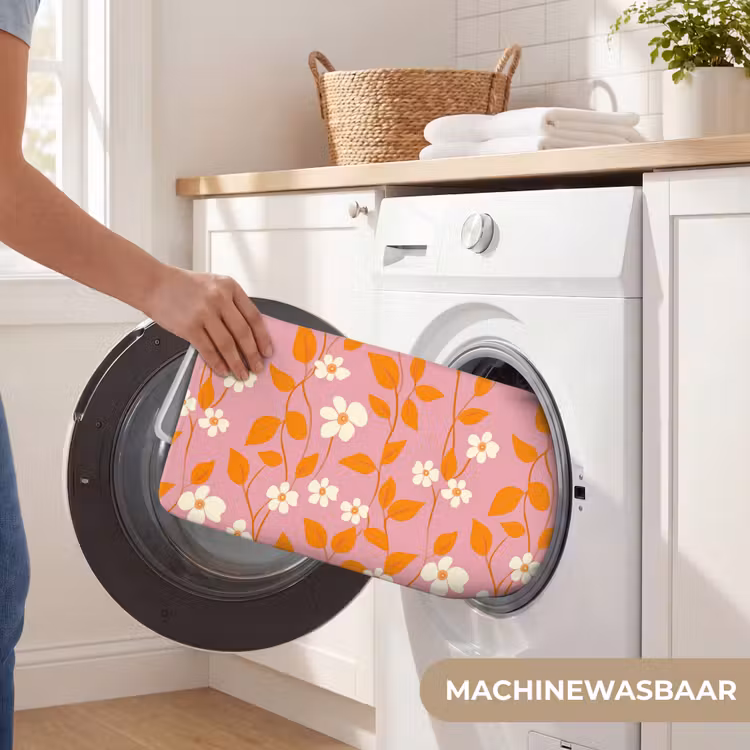 Badmat - Bloemen - Patroon - Oranje — 7