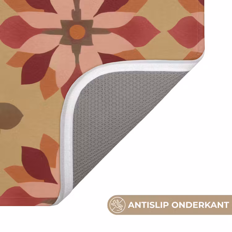 Badmat - Bloemen - Retro - Groen — 3