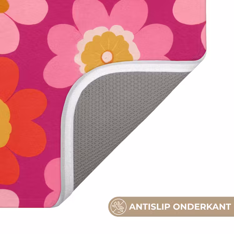 Badmat - Bloemen - Retro - Kleurrijk — 3
