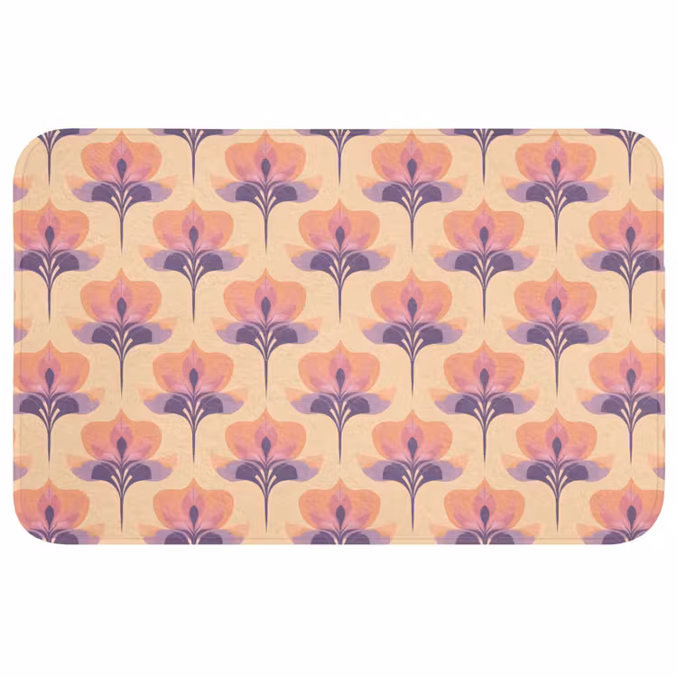 Badmat - Botanisch - Patroon - Pastel — 1