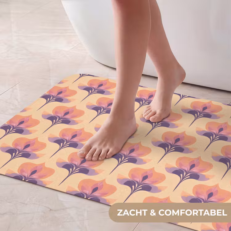 Badmat - Botanisch - Patroon - Pastel — 5