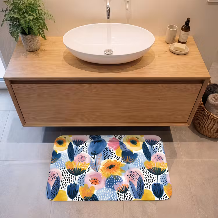 Badmat - Creatief - Patroon - Kleurrijk — 2