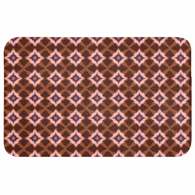Badmat - Geometrisch - Sierlijk - Bruin — 1