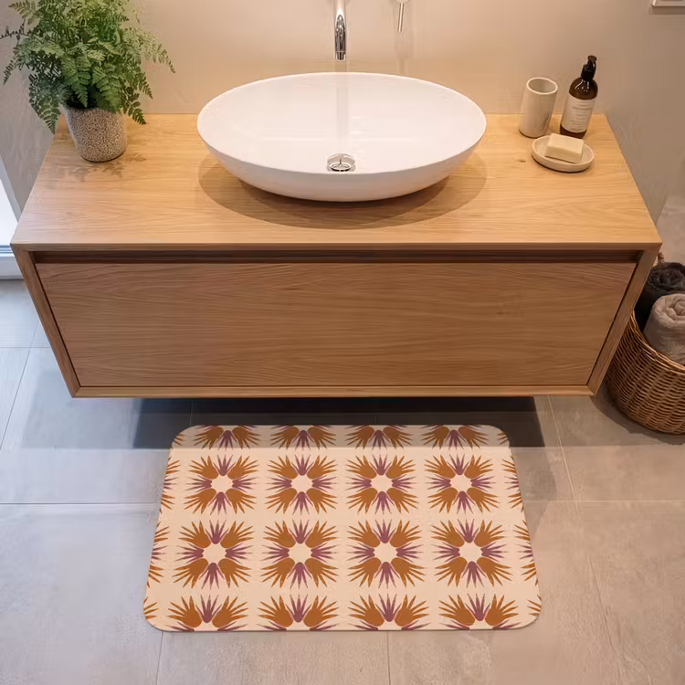 Badmat - Ornament - Patroon - Oker — 2