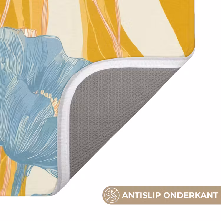 Badmat - Papavers - Botanisch - Blauw — 3
