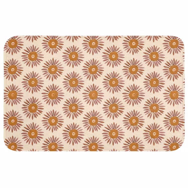 Badmat - Patroon - Retro - Bruin — 1