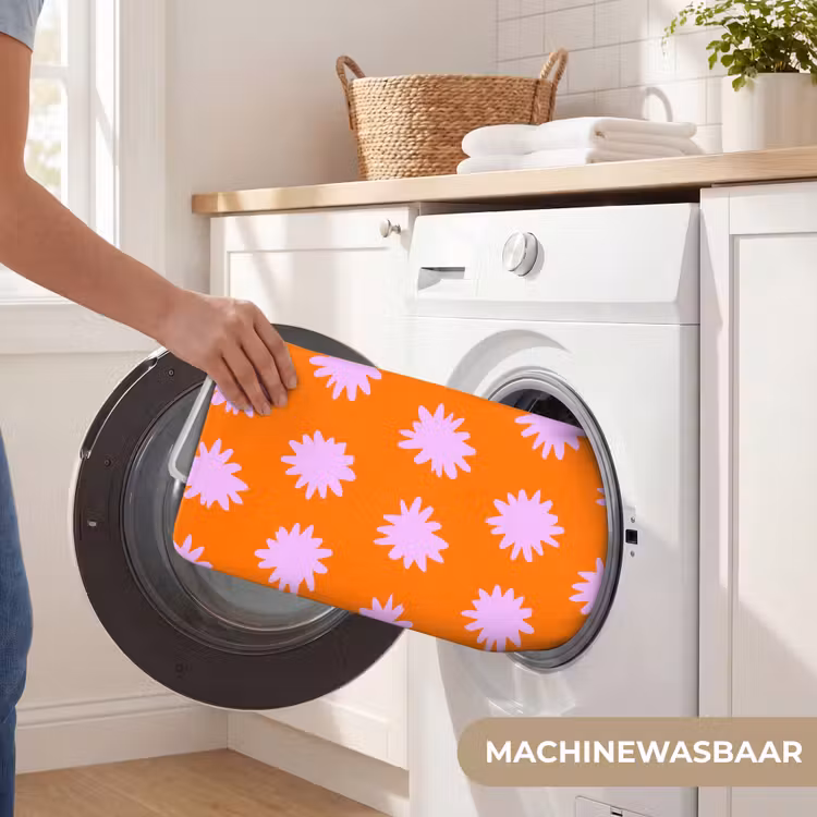 Badmat - Retro - Bloemen - Oranje — 7
