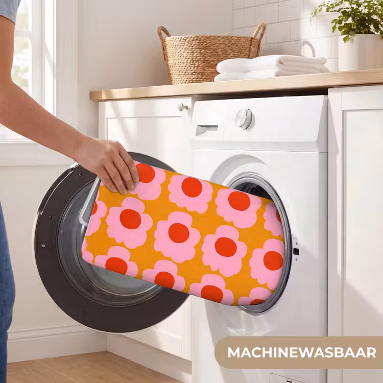 Badmat - Retro - Bloemen - Roze — 7