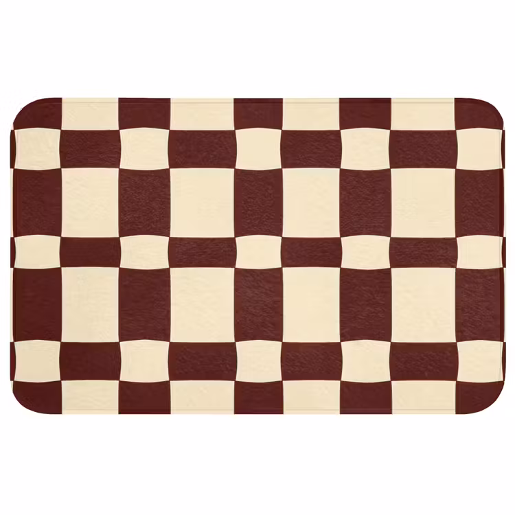 Badmat - Retro - Patroon - Bruin — 1