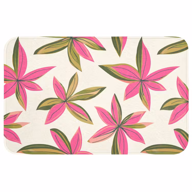 Badmat - Tropisch - Bloem - Roze — 1