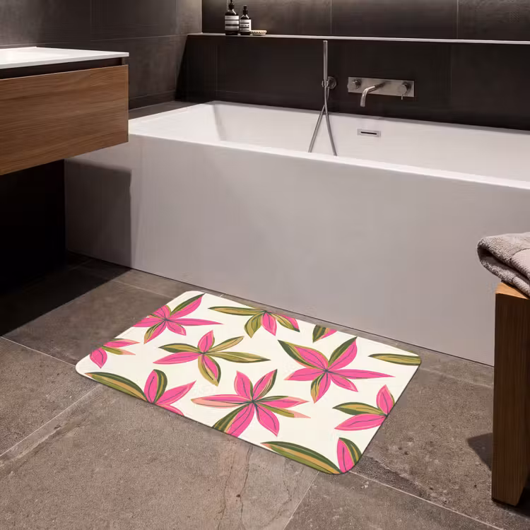 Badmat - Tropisch - Bloem - Roze — 4