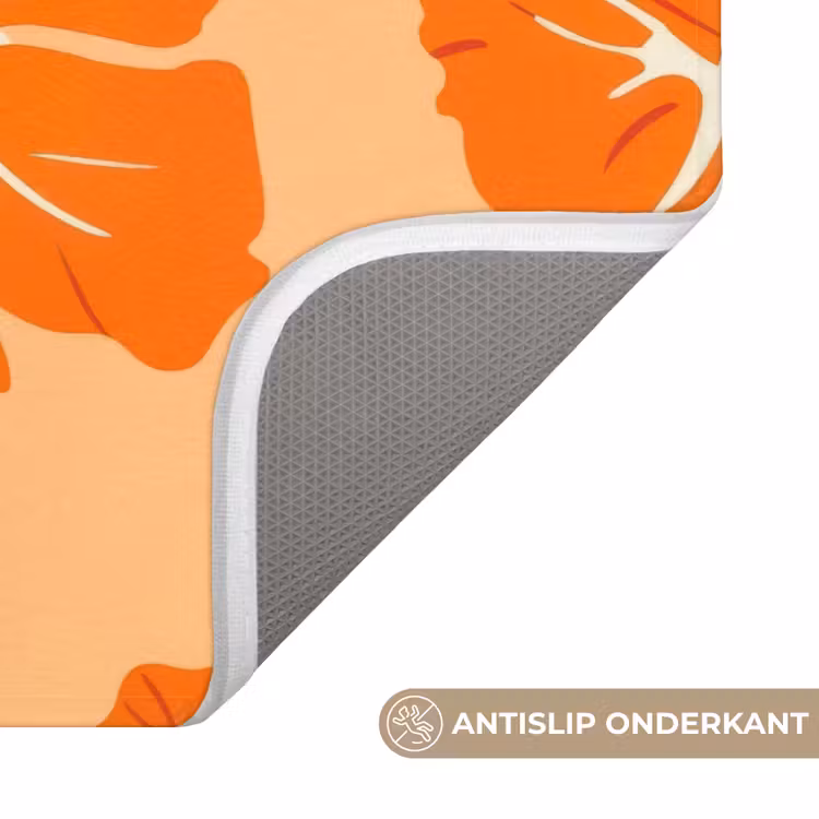 Badmat - Tropisch - Hibiscus - Oranje — 3