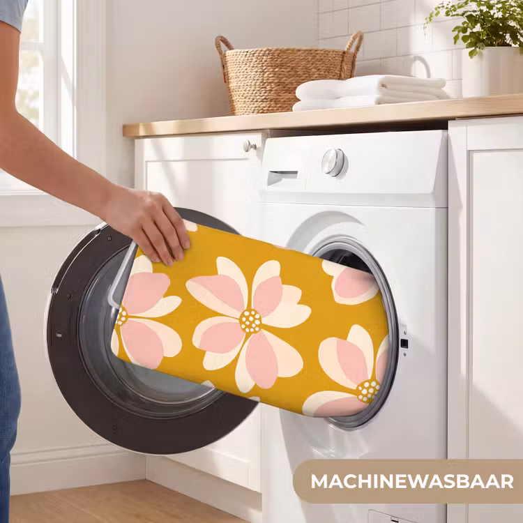 Badmat - Vintage - Bloemen - Okergeel — 7