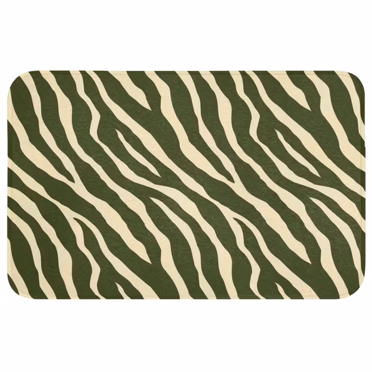 Badmat - Zebra - Patroon - Groen — 1