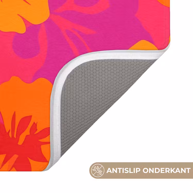 Badmat - Zomers - Hibiscus - Kleurrijk — 3
