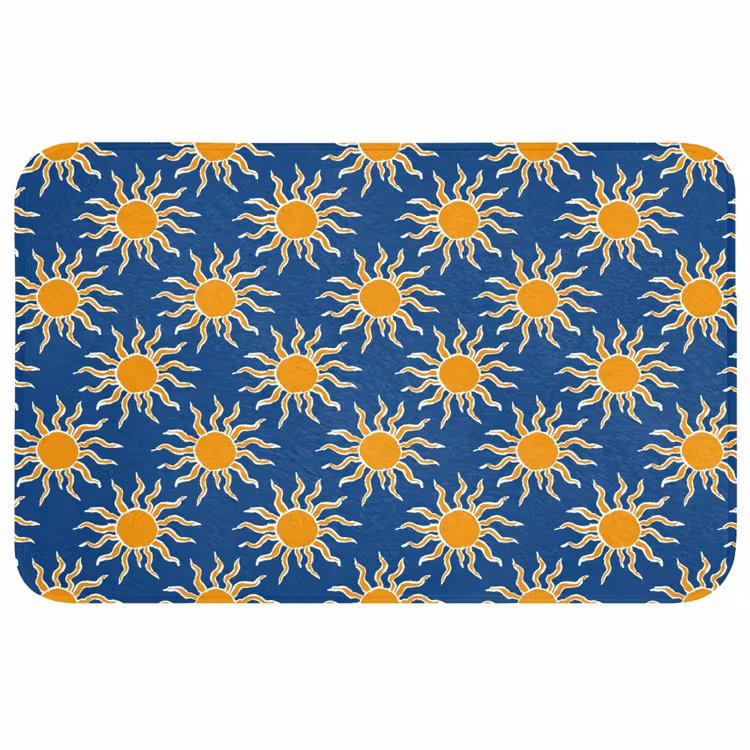 Badmat - Zon - Patroon - Blauw — 1