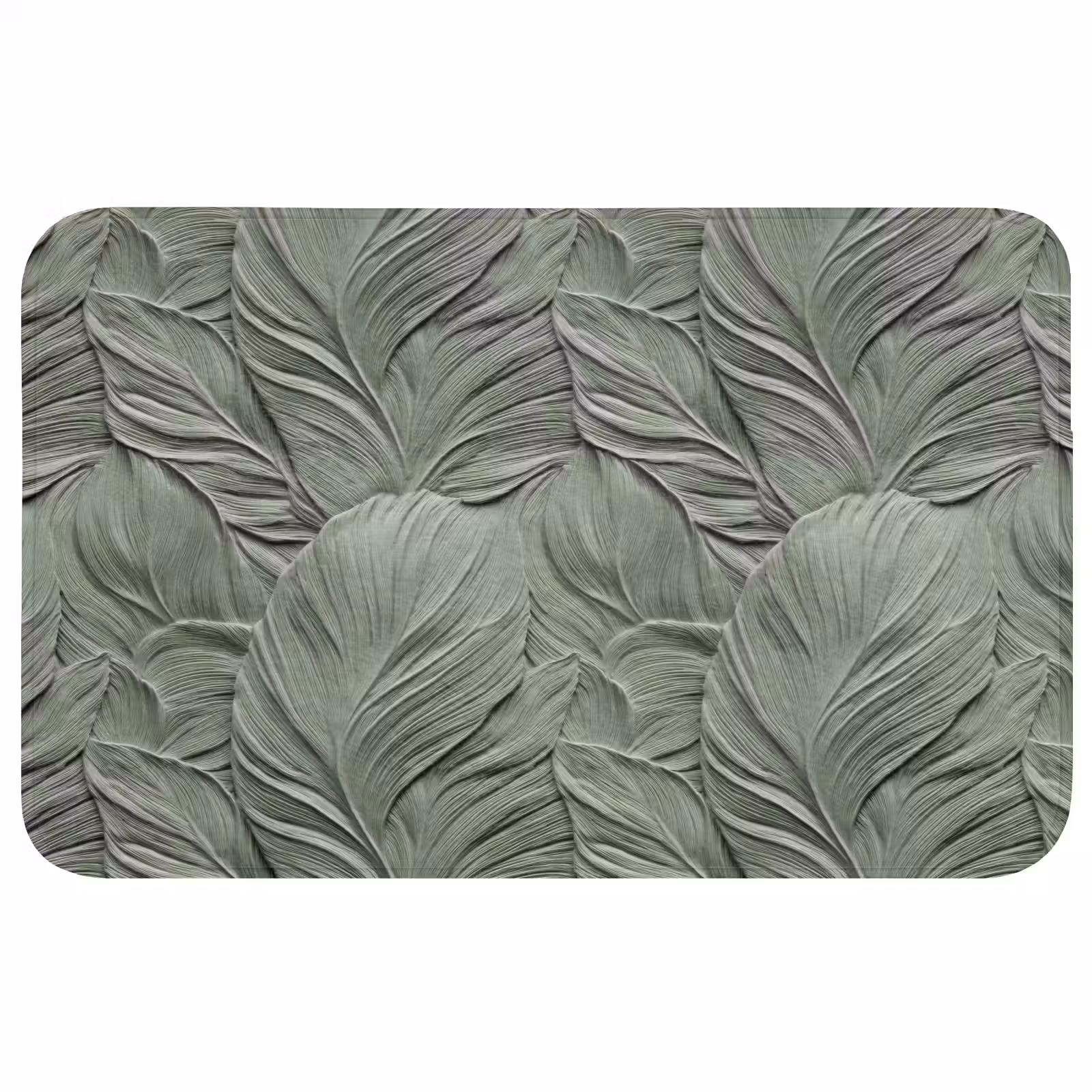 Badmat - Bladeren - Textuur - Groen — 1