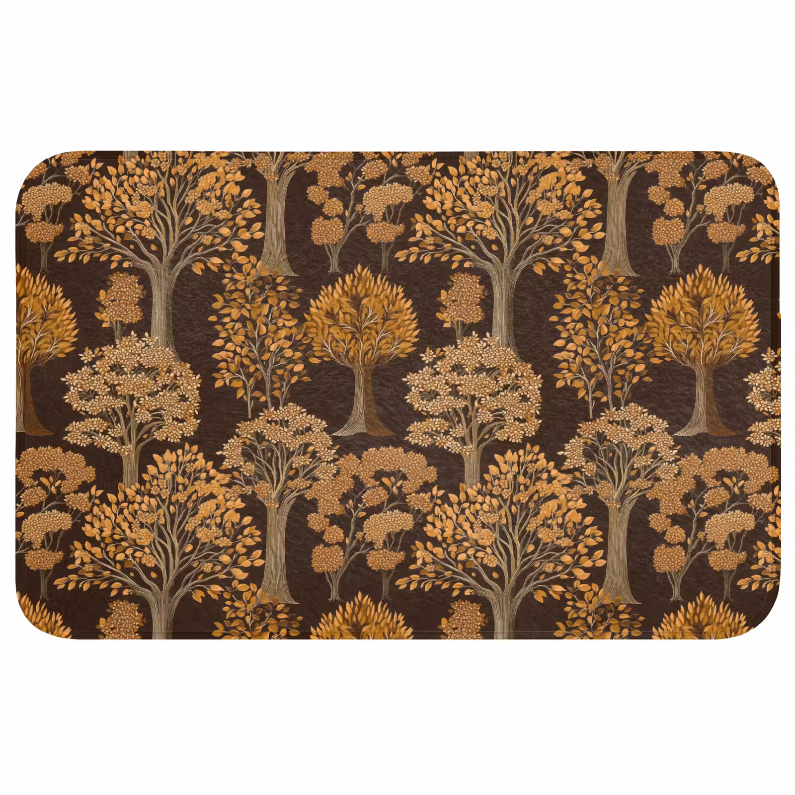 Badmat - Bomen - Patroon - Bruin — 1
