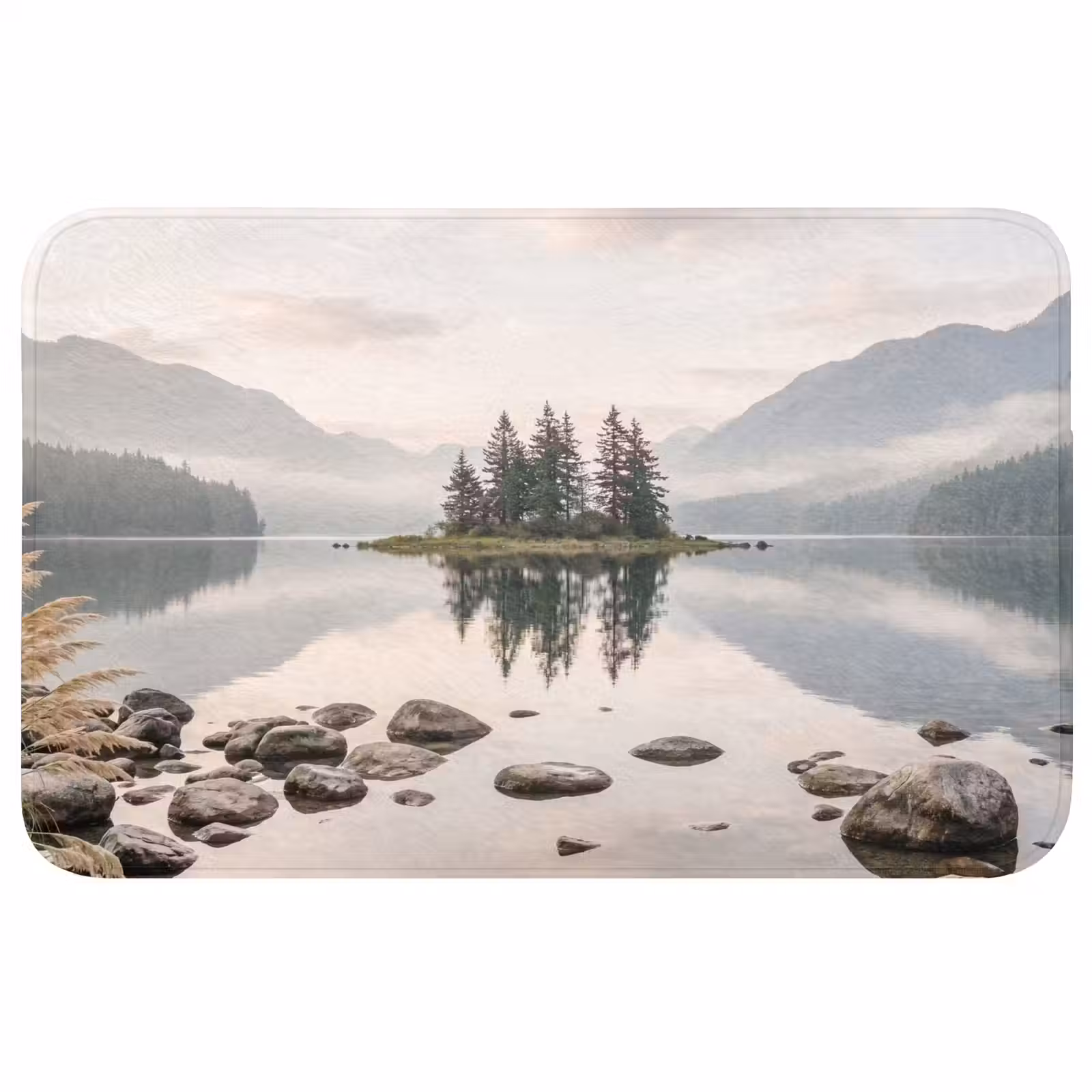 Badmat - Meer - Bergen - Landschap - Groen — 1